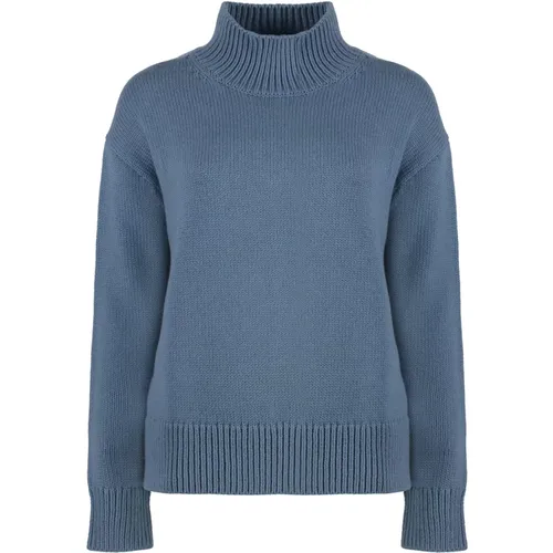 Gerippter Baumwollrollkragenpullover , Damen, Größe: M - Calvin Klein - Modalova