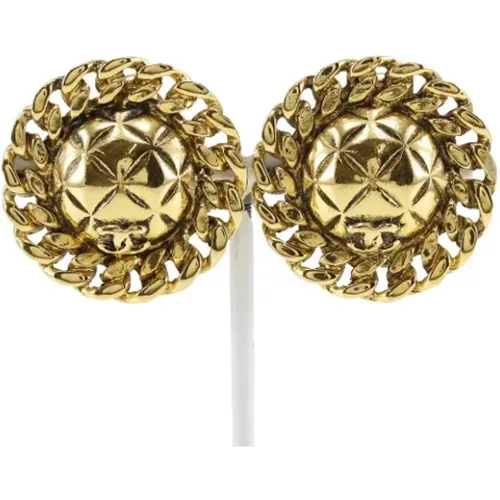 Pre-owned Jewellery, female, , Size: ONE SIZE Pre-owned Metal earrings - Chanel Vintage - Modalova