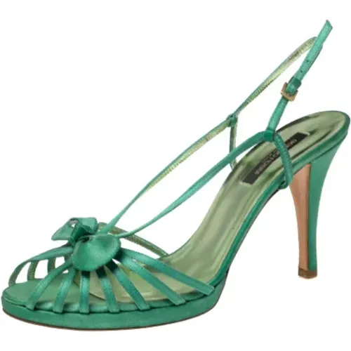 Pre-owned Satin sandals , female, Sizes: 8 UK - Sergio Rossi Pre-owned - Modalova