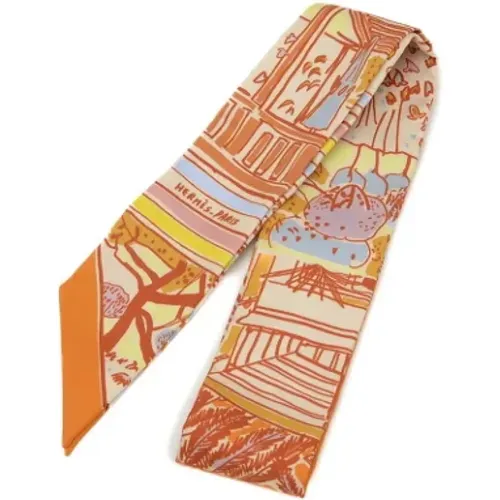 Pre-owned Scarves, female, , Size: ONE SIZE Pre-owned Silk scarves - Hermès Vintage - Modalova