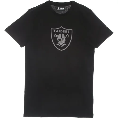 T-Shirts, male, , Size: S NFL Reflective Print Tee Las Vegas Raiders - new era - Modalova