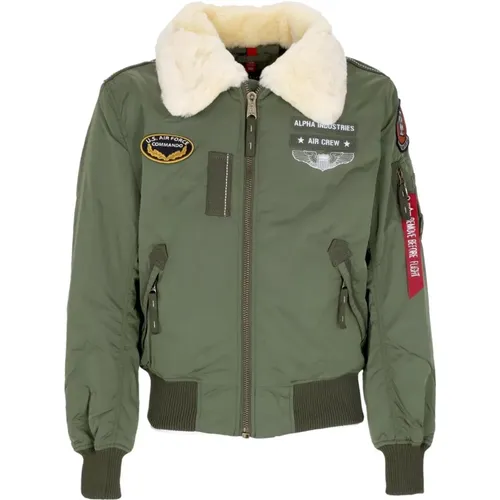 Bomber Jackets, male, , Size: L Flight Jacket Injector III Air Force - alpha industries - Modalova