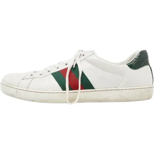 Pre-owned Leather sneakers , female, Sizes: 11 UK - Gucci Vintage - Modalova