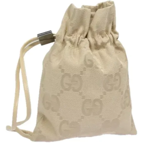 Pre-owned Bucket Bags, female, , Size: ONE SIZE Pre-owned Canvas pouches - Gucci Vintage - Modalova