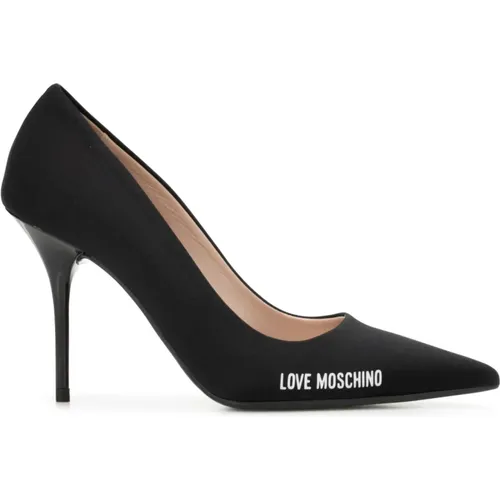 Pointed Court Shoe with Slim Heel , female, Sizes: 6 UK - Love Moschino - Modalova