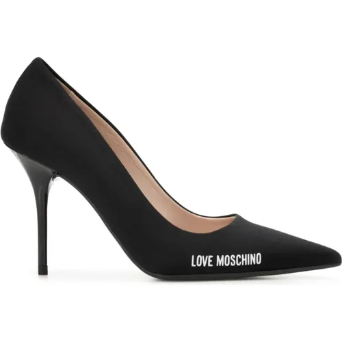 Pumps, female, , Size: 10 US Pointed Court Shoe with Slim Heel - Love Moschino - Modalova