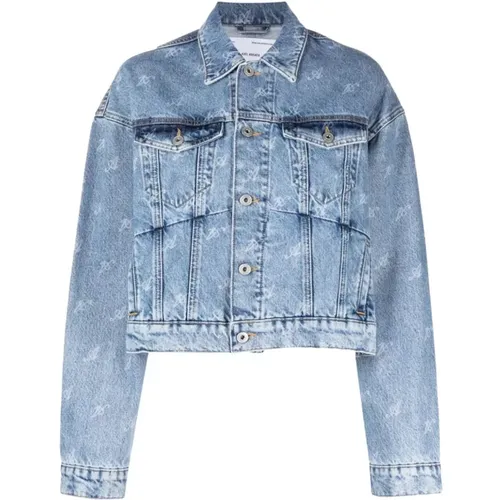 Blaue Denim Bomberjacke , Damen, Größe: XL - Axel Arigato - Modalova