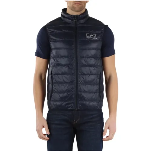 Quilted Sleeveless Puffer Jacket , male, Sizes: L - Emporio Armani EA7 - Modalova
