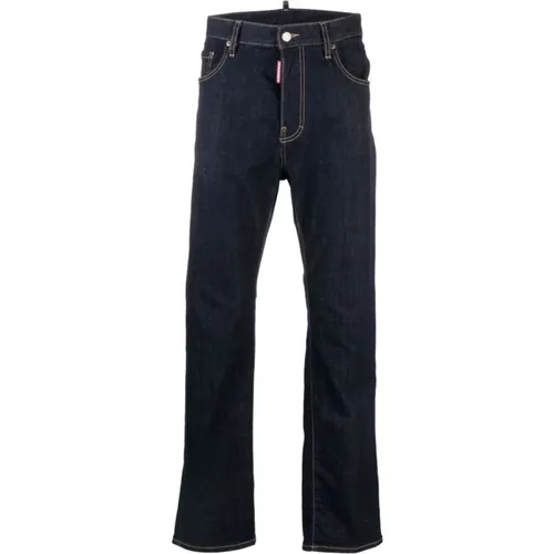 Blaue Jeans mit 3,5 cm Absatz , Herren, Größe: L - Dsquared2 - Modalova