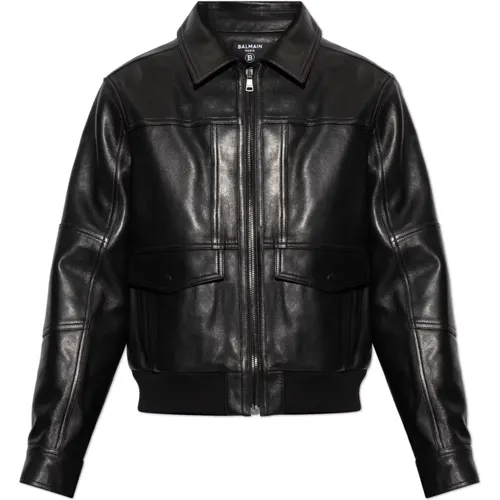 Lederjacke Balmain - Balmain - Modalova