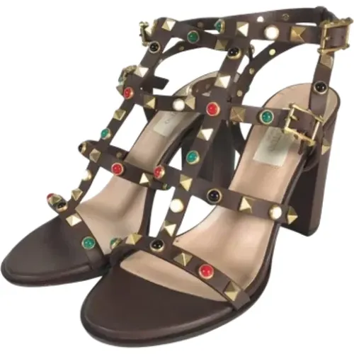 Pre-owned Leather sandals , female, Sizes: 3 1/2 UK - Valentino Vintage - Modalova