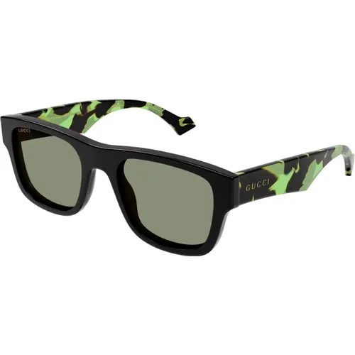 Green/Light Green Sunglasses , male, Sizes: 53 MM - Gucci - Modalova