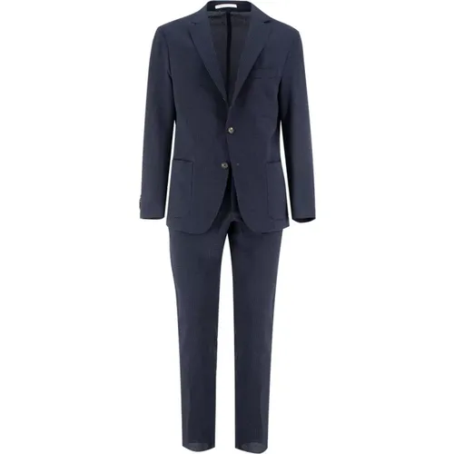 Italian Crafted Slim Fit Suit , male, Sizes: 5XL, XL, 2XL, 3XL, 4XL - Eleventy - Modalova