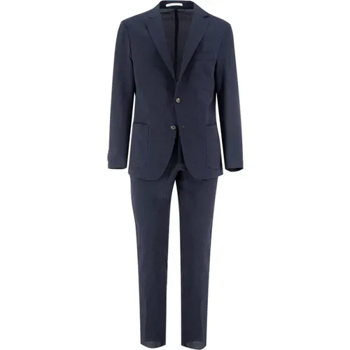 Single Breasted Suits, male, , Size: 3XL Italian Crafted Slim Fit Suit - Eleventy - Modalova