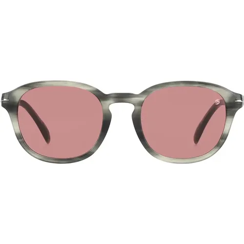 Graue Horn/Rosa Sonnenbrille , Herren, Größe: 53 MM - Eyewear by David Beckham - Modalova