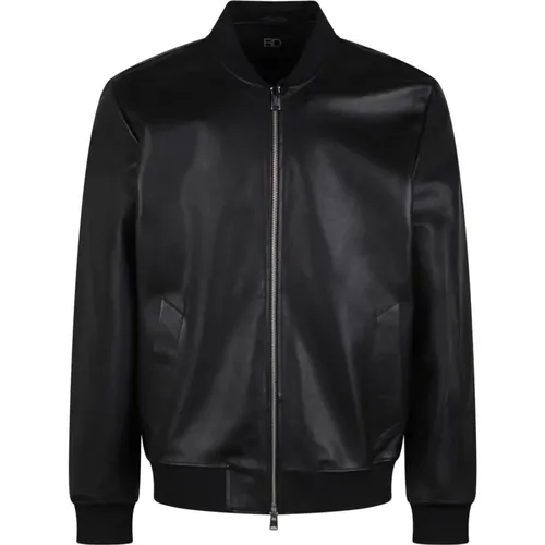 Classic Leather Jacket Zip Closure , male, Sizes: M - Brian Dales - Modalova