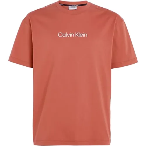 Bio-Baumwoll T-Shirt , Herren, Größe: XL - Calvin Klein - Modalova