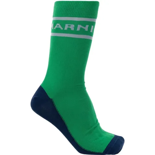 Socks, male, , Size: L Socks with logo - Marni - Modalova