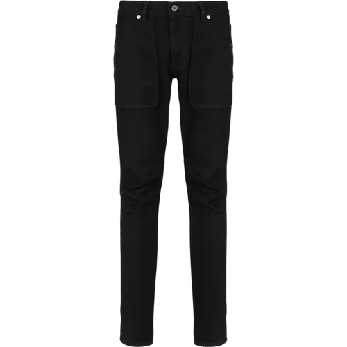 Slim-fit Denim-Jeans , Herren, Größe: W27 - Balmain - Modalova