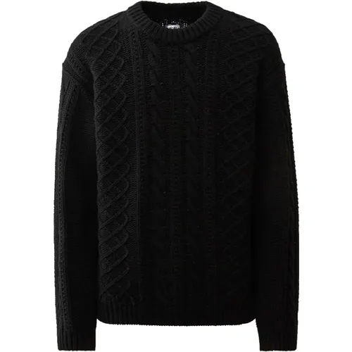 Schwarzer Logo-Strickpullover - C.P. Company - Modalova