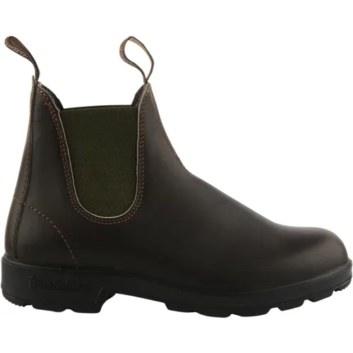 Classic Leather Boots in Brown Olive , male, Sizes: 3 1/2 UK, 3 UK, 12 UK, 9 1/2 UK, 8 UK, 5 UK, 10 UK, 4 1/2 UK - Blundstone - Modalova