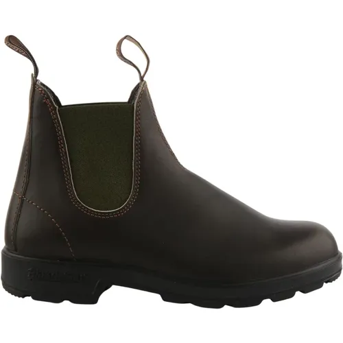 Classic Leather Boots in Brown Olive , male, Sizes: 7 1/2 UK, 4 UK, 12 UK, 9 1/2 UK, 8 UK, 5 UK, 9 UK, 13 1/2 UK, 10 UK, 4 1/2 UK - Blundstone - Modalova