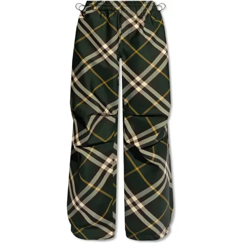 Patterned trousers , male, Sizes: L, XL, M - Burberry - Modalova