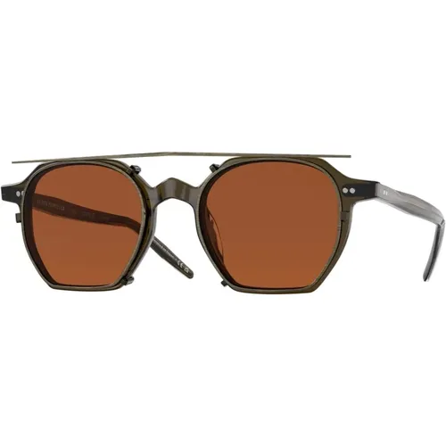 Sunglasses, male, , Size: 47 MM G. Ponti Sunglasses Dark Military Bronze - Oliver Peoples - Modalova