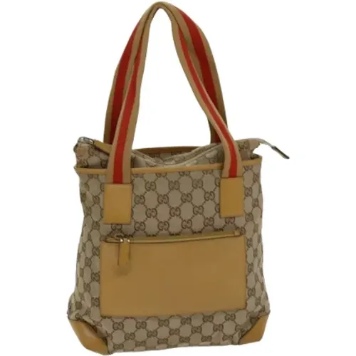 Pre-owned Tote Bags, female, , Size: ONE SIZE Pre-owned Canvas handbags - Gucci Vintage - Modalova