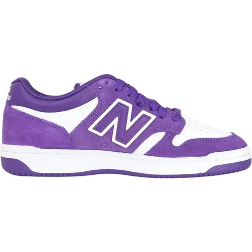 Klassische Weiße Lila Sneakers - New Balance - Modalova