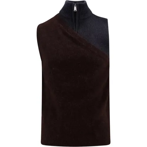 Sleeveless Knitwear, male, , Size: L Multicolor Alpaca Wool Vest - Fendi - Modalova