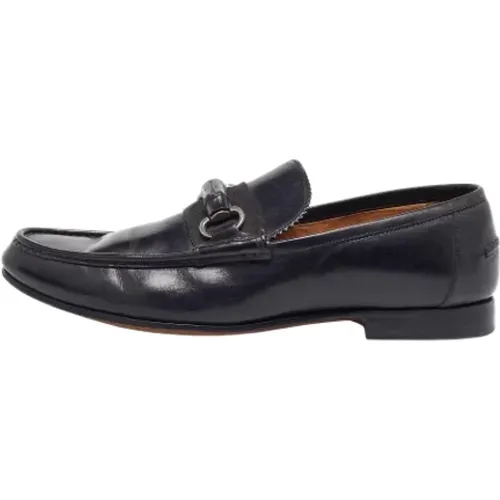 Pre-owned Flats, male, , Size: 8 1/2 US Pre-owned Leather flats - Gucci Vintage - Modalova