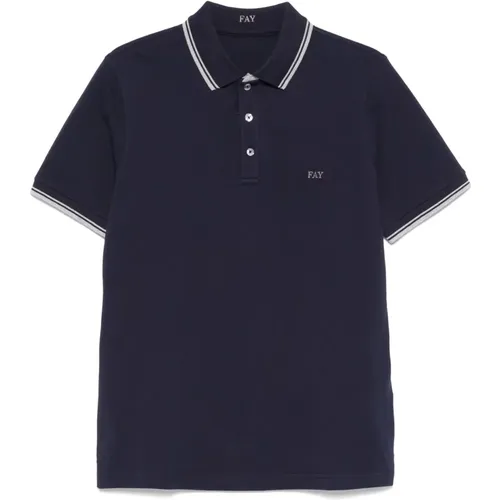Polo Shirts, male, , Size: 2XL Cotton Polo Shirt - Fay - Modalova