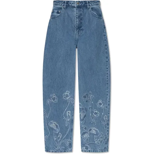 Jeans mit schimmernden Pailletten , Damen, Größe: W26 - ROTATE Birger Christensen - Modalova