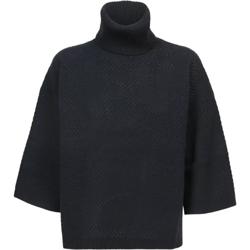 Blaue Wolle Seide Kaschmir Pullover , Damen, Größe: 2XS - Fabiana Filippi - Modalova