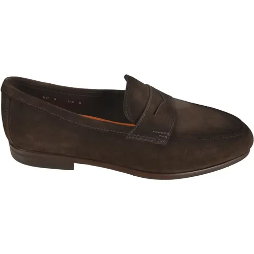 Elegant Flat Shoes , male, Sizes: 7 1/2 UK, 6 1/2 UK, 9 UK, 6 UK, 10 UK, 7 UK, 8 1/2 UK - Santoni - Modalova