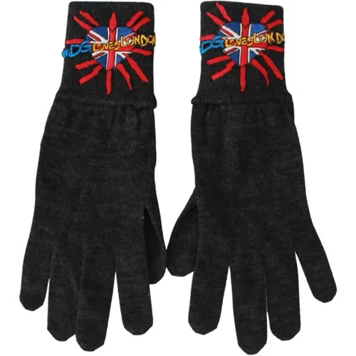 Gloves, unisex, , Size: ONE SIZE Virgin Wool Unisex Gloves - Dolce & Gabbana - Modalova