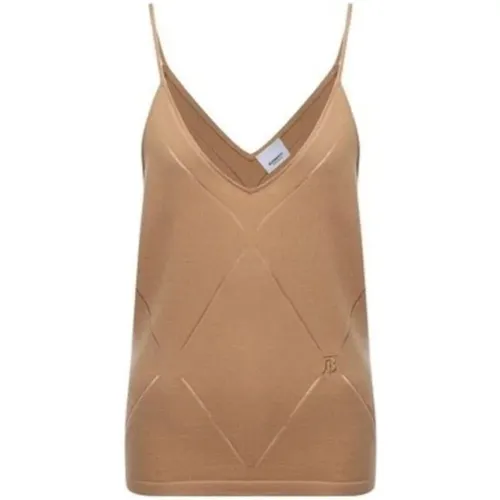 Kariertes Strick Tank Top , Damen, Größe: M - Burberry - Modalova