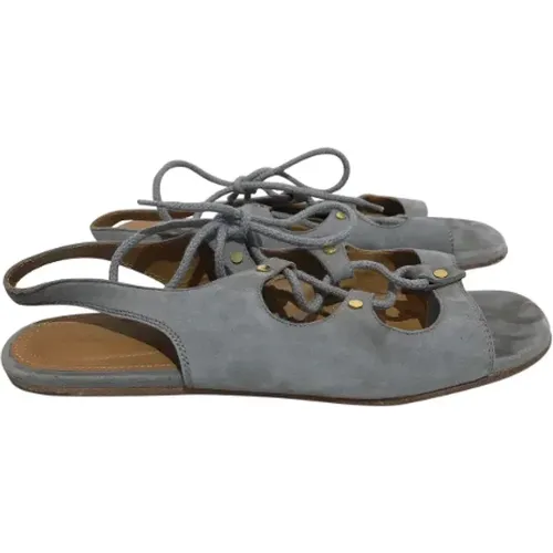 Pre-owned Sandals, female, , Size: 6 1/2 US Pre-owned Suede sandals - Chloé Pre-owned - Modalova