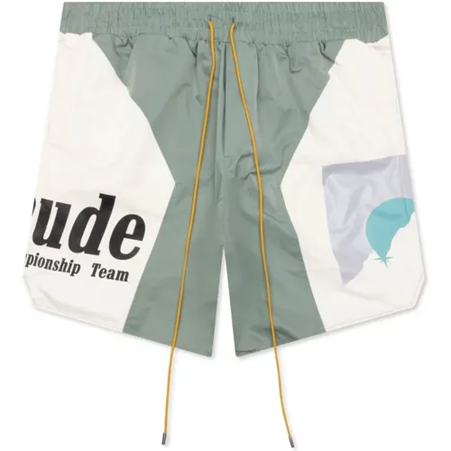 Short Shorts, male, , Size: L Flight Logo Shorts - Rhude - Modalova