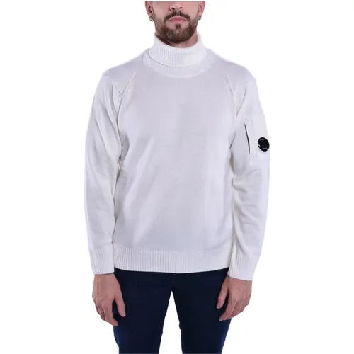 Turtlenecks, male, , Size: XL Lambswool Roll Neck Knit Sweater - C.P. Company - Modalova