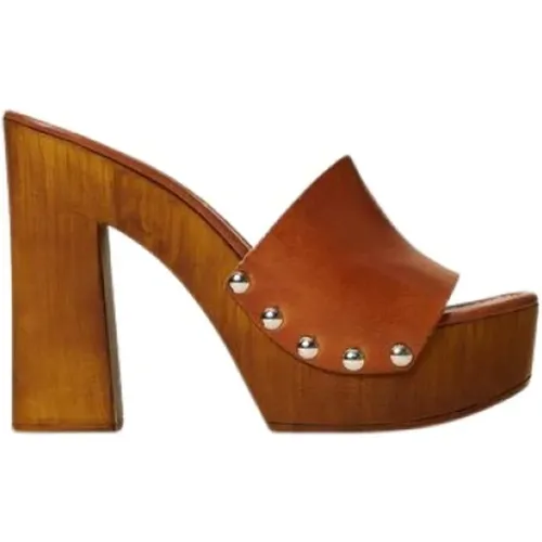 Leather Platform Sandal , female, Sizes: 7 UK - Twinset - Modalova