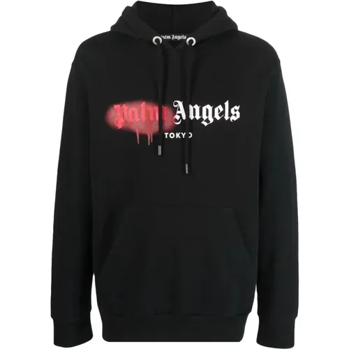 Red Tokyo Sprayed Hoodie , male, Sizes: L, 2XL - Palm Angels - Modalova