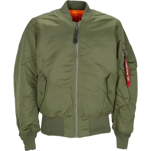 Bomber Jackets, male, , Size: XL Reversible Sage Bomber Jacket - alpha industries - Modalova