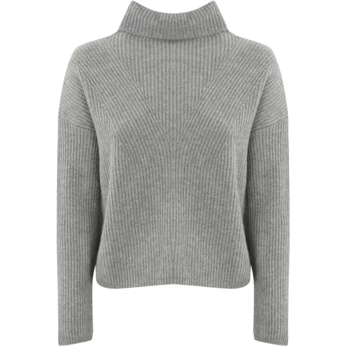 Turtlenecks, female, , Size: M Light Grey Sweater Maglia - Max Mara Studio - Modalova