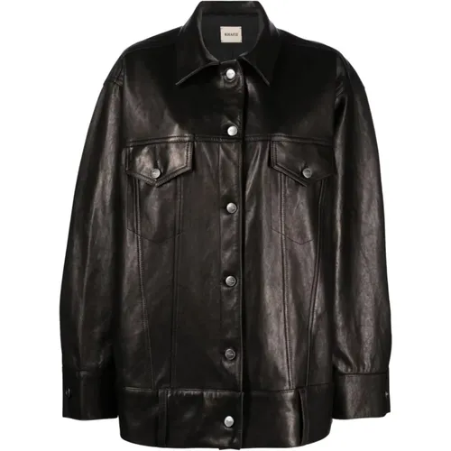 Grizzo Leather Jacket , female, Sizes: M, S - Khaite - Modalova