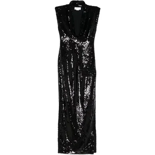 Sequin Cowl Neck Dress , female, Sizes: M - Genny - Modalova