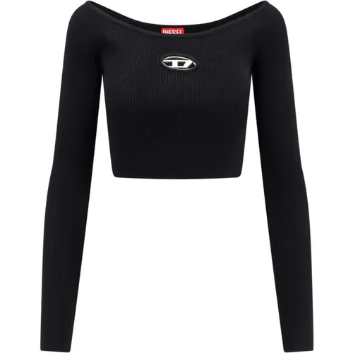 Round Neck Long Sleeve Top , female, Sizes: M, S, L, XS - Diesel - Modalova