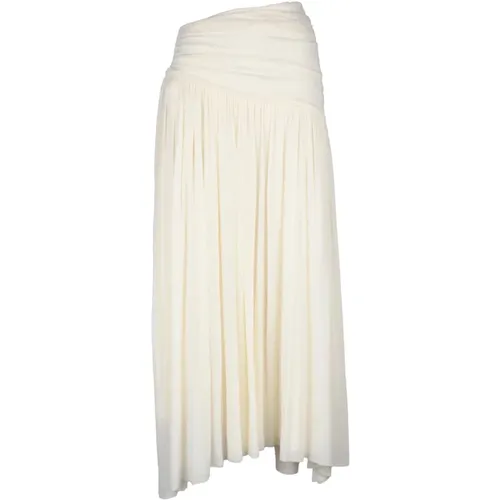 Midi Skirts, female, , Size: M Asymmetric Long Skirt with Zipper - Philosophy di Lorenzo Serafini - Modalova