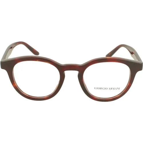 Glasses, male, , Size: 48 MM Round Metal Frame Sunglasses Model - Giorgio Armani - Modalova